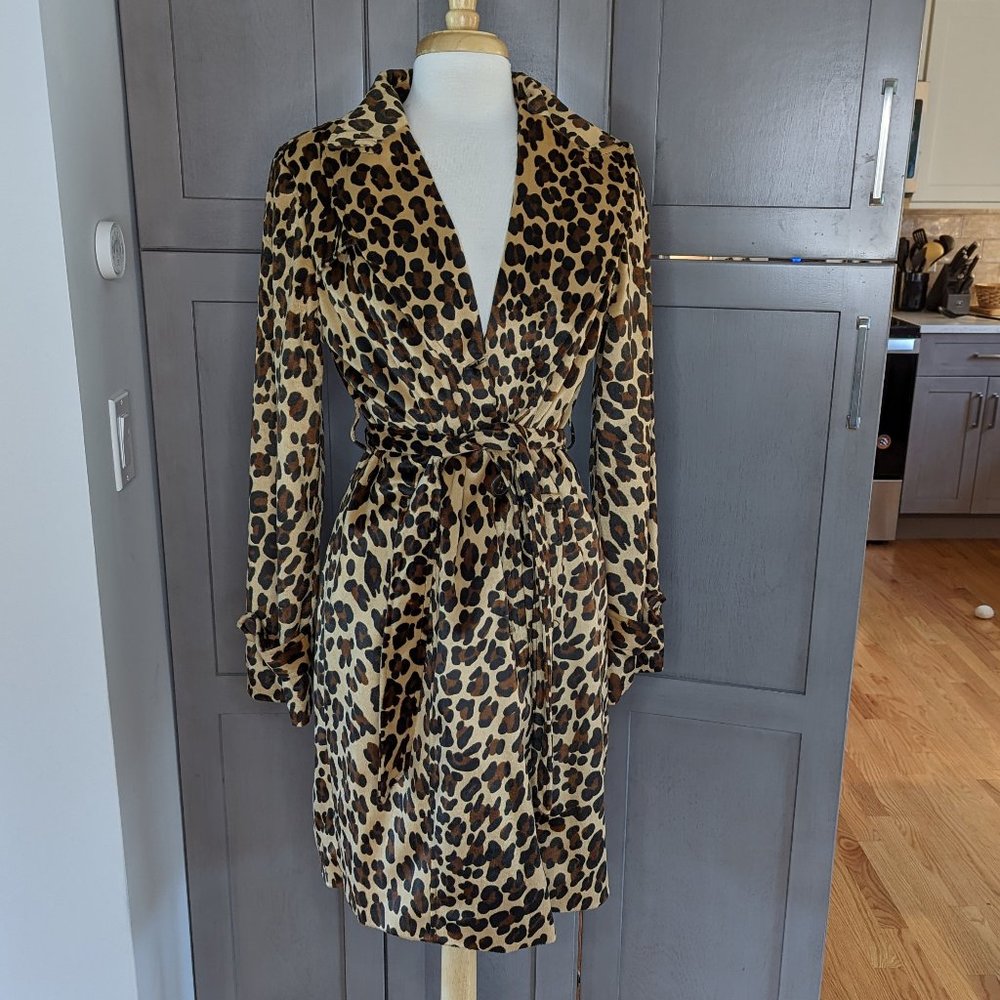 Animal Print Fall Jacket - Faux fur - Light weight- Boston Proper - Size M